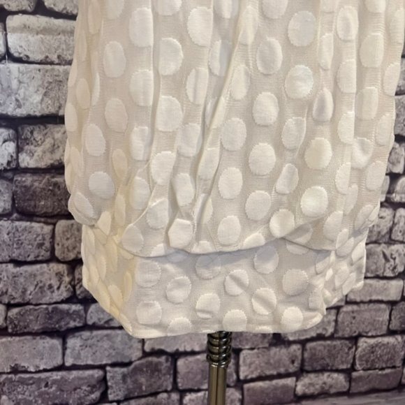 Alfani White Short Sleeve Pull Over Blouse Size XL - Picture 3 of 10